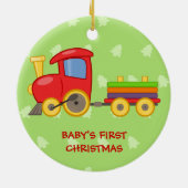 Toy Train, Baby's First Christmas Keramik Ornament (Hinten)