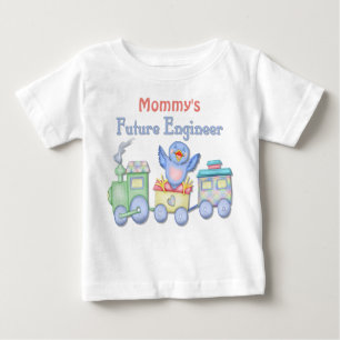 Toy Train Bluebird Future Engineer Baby - Mommy's Baby T-shirt