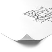 Toy Train Journey Sketch Guest Book Poster (Ecke)