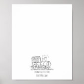 Toy Train Journey Sketch Guest Book Poster (Vorne)