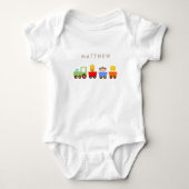 Toy Train Personalisiert Baby Onsie Baby Strampler (Vorderseite)