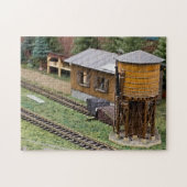 Toy Train Platform Water Tower Puzzle (Horizontal)