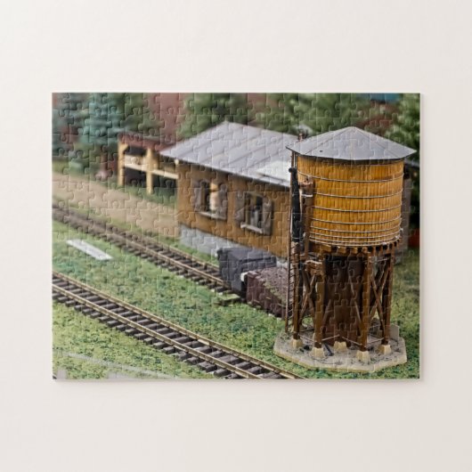 Toy Train Platform Water Tower Puzzle (Horizontal)
