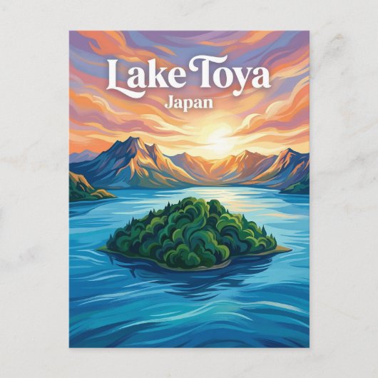 Tōya-See Japan Postkarte (Vorderseite)