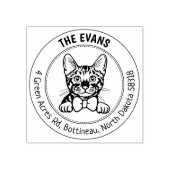 Toyger Cat Family Rücksendeadresse Gummistempel (Prägung)