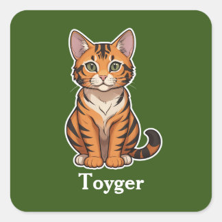 Toyger Quadratischer Aufkleber