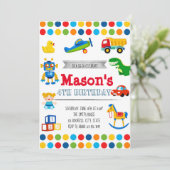 Toyland Party - Einladung zum Geburtstag (Stehend Vorderseite)