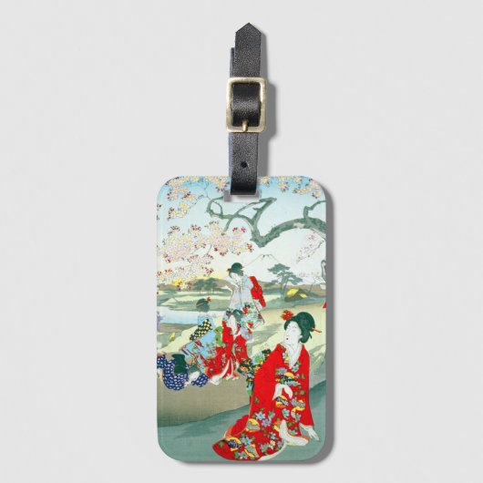 Toyohara Chikanobu Chiyoda Grosses Inneres Blume Gepäckanhänger (Vorderseite Vertikal)