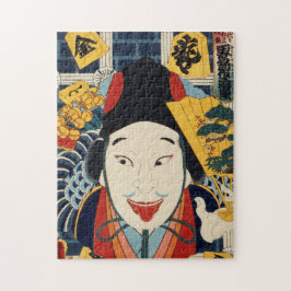 Toyohara Kunichika Portrait eines Schauspielers Puzzle