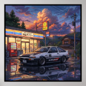 Toyota AE86 Tourenwagen Poster (Vorne)