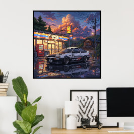 Toyota AE86 Tourenwagen Poster