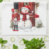 Toyota British Soldier Bearskin hat und Snowman Geschirrtuch (Gefaltet)