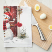 Toyota British Soldier Bearskin hat und Snowman Geschirrtuch (Viertel Falte)