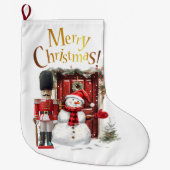 Toyota British Soldier Bearskin hat und Snowman Großer Weihnachtsstrumpf (Vorderseite)