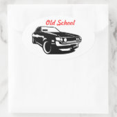 Toyota Celica Old School Ovaler Aufkleber (Tasche)