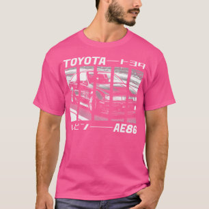 Toyota Corolla Ae86 Levin Black 'N White 3 (Black T-Shirt
