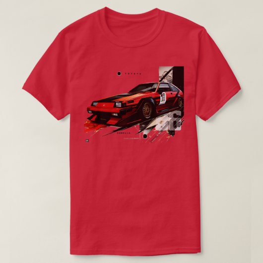 toyota corolla ae 86 red TShirt (Design vorne)