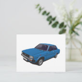 Toyota Corolla DX KE70 2-Türblau Postkarte (Stehend Vorderseite)