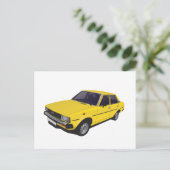 Toyota Corolla DX KE70 4-Türgelb Postkarte (Stehend Vorderseite)