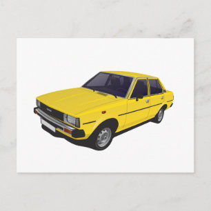 Toyota Corolla DX KE70 4-Türgelb Postkarte