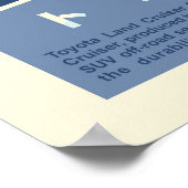 Toyota Land Cruiser 80 Serie Poster (Ecke)