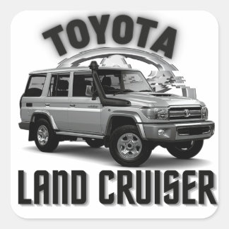 Toyota Land Cruiser VDJ76 Geländewagen Quadratischer Aufkleber