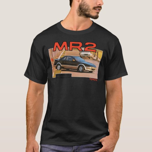 TOYOTA MR2 BROCHURE DECKT klassischen T - Shirt AB (Vorderseite)