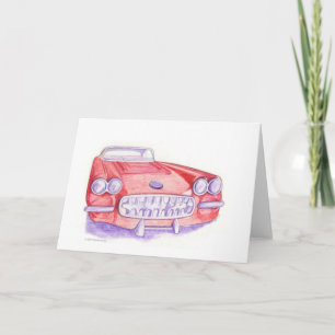 Toyota Red Car Card Karte
