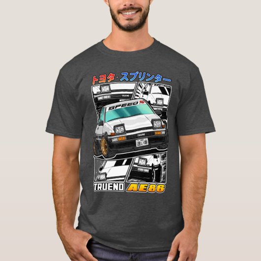 Toyota Sprinterrueno AE86 Street Racing friend fun T-Shirt (Vorderseite)