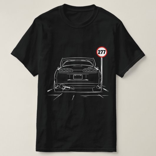 Toyota Supra MK4 Line Art T-Shirt - JDM Sportbekle (Design vorne)