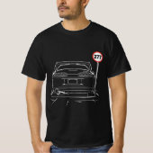 Toyota Supra MK4 Line Art T-Shirt - JDM Sportbekle (Vorderseite)