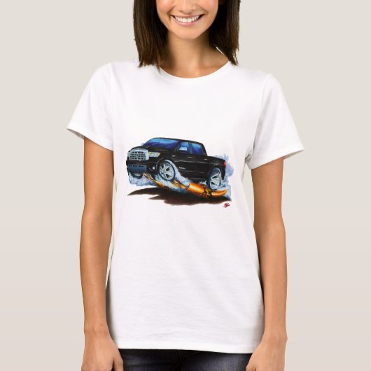 Toyota-Tundra Crewmax schwarzer LKW T-Shirt (Vorderseite)