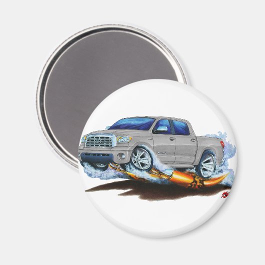 Toyota Tundra Crewmax Silver Truck Magnet (Vorderseite/Rückseite)