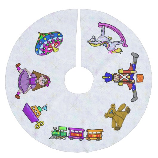 Toys Christmas Tree Skirt Polyester Weihnachtsbaumdecke (Vorderseite)