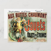 "TOYS & OBJECTS" VINTAGE FRANZÖSISCHE WERBUNG POSTKARTE (Vorne/Hinten)