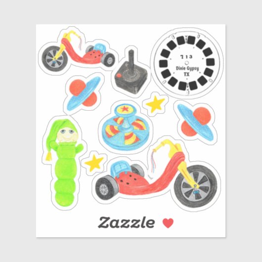 Toys of the 80's aufkleber (Blatt)