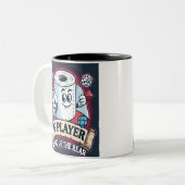TP-Player - Abwischen der Rückseite | Funny Last P Zweifarbige Tasse (Vorderseite Links)