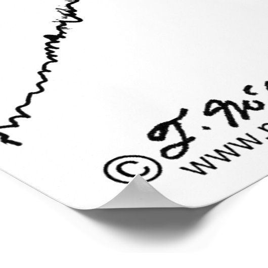 TP rollt von einem Outhouse weg Poster (Ecke)