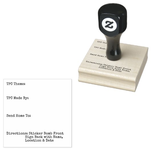TPC Stempelanweisungen Gummistempel (Stempel)