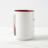 TPII "Das Buch ist überfällig" Zweifarbige Tasse (Mittel)