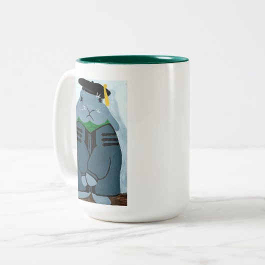 TPII Grumpy Abschluss PhD Kaninchen Tasse  (Vorderseite Links)
