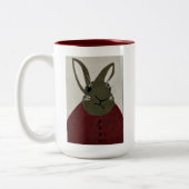TPIO "Das Buch ist überfällig" Librarian Bunny Zweifarbige Tasse (Links)