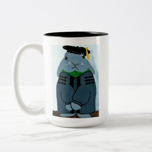 TPIO Grumpy Abschluss PhD Kaninchen Tasse (Links)
