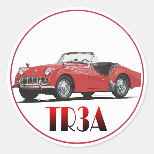 TR3A RUNDER AUFKLEBER (Vorderseite)