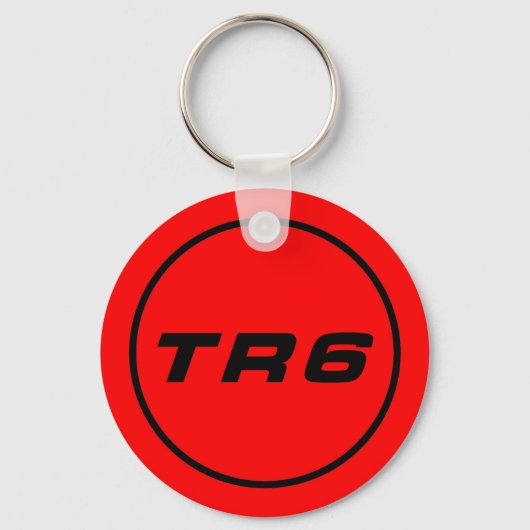 TR6 Schlüsselanhänger signal red (Vorderseite)