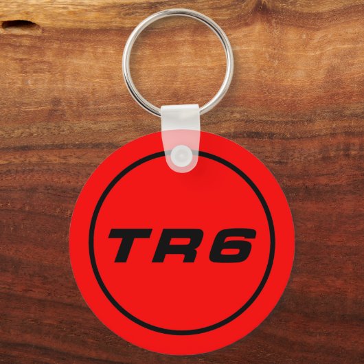 TR6 Schlüsselanhänger signal red (Vorderseite)