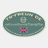 TR-Freun.de Aufkleber Oval (Vorderseite)