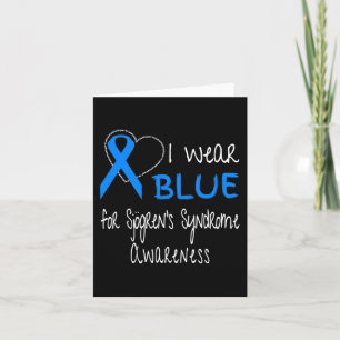 Traar Blue for Sjogren's Syndrome Awareness Ribbon Karte