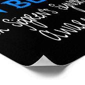 Traar Blue for Sjogren's Syndrome Awareness Ribbon Poster (Ecke)