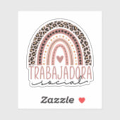 Trabajadora Social, Latina Social Worker Aufkleber (Blatt)